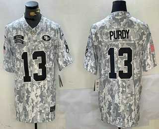 Men%27s San Francisco 49ers #13 Brock Purdy 2024 FUSE Arctic Camo Salute to Service Limited Stitched Jersey Dzhi->san francisco 49ers->NFL Jersey